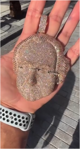 Colgante de Cadena Personalizado con Moissanita de Corte Brillante, Diamantes Engastados, Plata 925, Chapado en Oro, Estilo Hip Hop, Colgantes y Dijes Unisex - Product Image 5