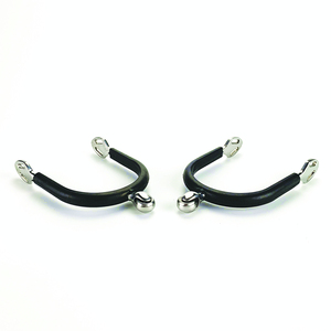 <b>Roller</b> Spurs Stainless Steel English Spurs, <b>Rubber</b>-covered, flexible Equestrian Spurs for Men and Women,1 Pair For Men and Women - Product Image 3