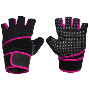 Nouveaux gants de fitness en PU demi-doigts, légers et respirants, avec sangle de poignet réglable pour l'entraînement en salle de sport, la musculation, unisexe, noirs - Product Image 1