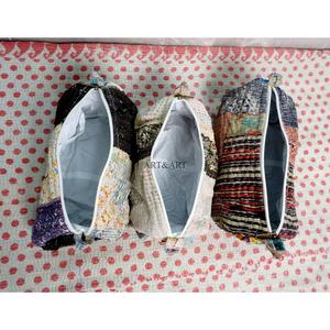 Custom Made Zipper Kantha 100% kantha patch <b>work</b> Cotton <b>Pouches</b> Available in Assorted Designs and Sizes for women's gift - Product Image 4