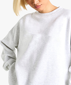 Sweat-shirts et pulls à capuche pour femmes, 100 % coton, coupe ample, épaules tombantes, style streetwear, couleur unie, personnalisables, pour l'automne et l'hiver - Product Image 3