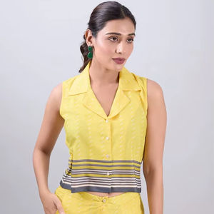 Camisetas de Encaje Tejidas Formales de Alta Calidad para Mujer, Tallas Grandes, Transpirables, Ecológicas, Ropa de Verano a la Moda - Product Image 1