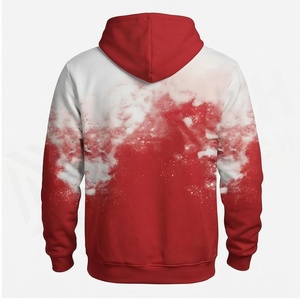 Sweat-shirt élégant de Noël pour homme, imprimé rouge et blanc, décontracté, hiver, avec poche avant, coupe classique, en polyester tricoté - Product Image 2