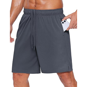 Pantalones Cortos Deportivos para Hombre con Cordón Elástico y Aberturas Laterales para Correr y Hacer Ejercicio - Product Image 1