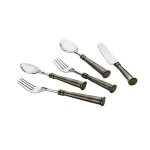 <b>Stainless</b> <b>Steel</b> <b>Cutlery</b> With Antique Black Finished Handles Hand Made Designer Shiny Finishing Metal <b>Cutlery</b> Set - Product Image 1