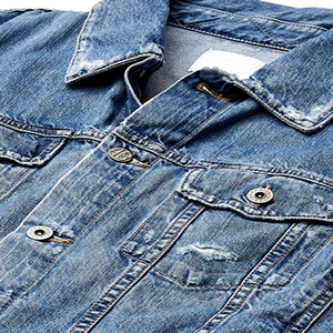 Veste en jean délavé pour homme, classique, décontractée, boutonnée, couleur unie, coupe classique, pour l'automne, à prix abordable - Product Image 3