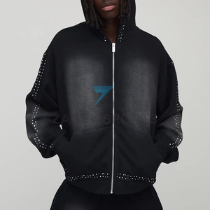 Sudadera con Pedrería Personalizada para Hombre, Sudadera con Pedrería de Alta Calidad para Hombre, Prenda Moderna - Product Image 3