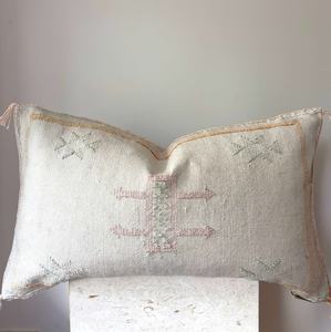 Hot oRANGE Moroccan Cactus <b>Silk</b> <b>Cushion</b> Covers Large Abstract Handmade Pillow Decorative for Home Hotel Use Pure Sabra Pillow - Product Image 2