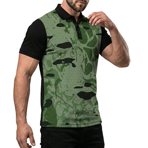 เสื้อโปโลลายพรางทหารผู้ชายราคาส่ง แบบสั่งทำพิเศษ ลายพรางแบบซับลิเมชั่น เสื้อโปโลถักสำหรับเล่นกอล์ฟและกีฬาอื่นๆ ไซส์ใหญ่สำหรับผู้ชาย - Product Image 4