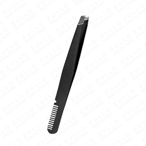 5PCS Multi Color Stainless Steel Slant Tip Eyebrow Tweezers Set with Comb Wholesale Beauty <b>Makeup</b> Grooming <b>Tool</b> OEM - Product Image 2