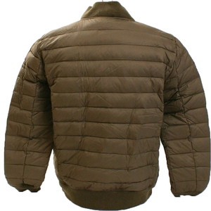 Veste matelassée pour homme, vert olive, coupe-vent, épaisse, en polyester, hiver, décontractée, fermeture éclair, coupe régulière, col rabattu - Product Image 2