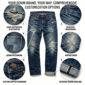 Jeans holgados <span class=keywords><strong>de</strong></span> tiro medio para mujer, estilo boyfriend, blancos, con bordado personalizado, <span class=keywords><strong>de</strong></span> pierna ancha y corte recto, <span class=keywords><strong>de</strong></span> mezclilla. - Product Image 5