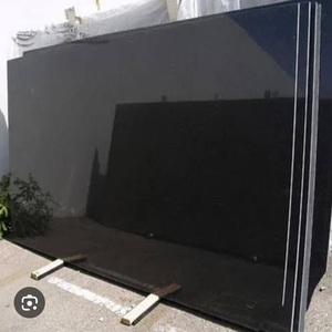 Dalle de granit noir moderne, panneau de pierre polie, carrelage décoratif pour mur, sol, comptoir, extérieur - Product Image 2