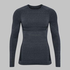 Design personnalisé Chemises de compression à manches longues pour hommes Vêtements unis respirants de meilleure qualité - Product Image 5