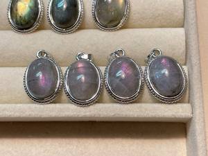 925 Sterling <b>Silver</b> Labradorite Pendant Genuine Labradorite <b>Silver</b> Pendant Multi Labradorite Pendant <b>Necklace</b> - Product Image 3