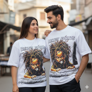 เสื้อยืดทรงดรอปโชว์เดอร์แบบดิสเทรส บริการ OEM สกรีนโลโก้ตามสั่ง คุณภาพพรีเมียม เนื้อผ้านุ่มสบาย เสื้อยืดสำหรับทุกเพศ - Product Image 5
