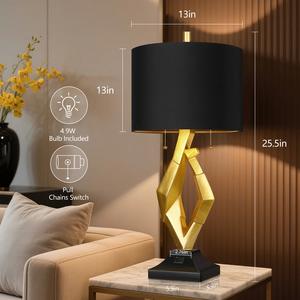 Lámpara de Mesa de Latón Pulido de Alta Calidad con Pantalla de Tambor, Elegante Iluminación para Mesa de Noche - Product Image 3