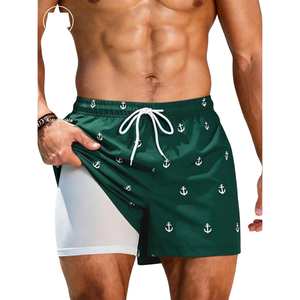 Short de bain imprimé pour homme, taille mi-haute, XL, séchage rapide, taille élastique avec cordon de serrage, coupe décontractée, pour sports nautiques d'été et vacances - Product Image 3