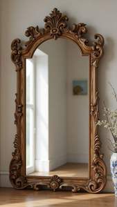 Traditional Style Multi-Functional Dressing <b>Table</b> Set with <b>Mirror</b> and Storage Drawers Bedroom Makeup <b>Vanity</b> Dresser - Product Image 1