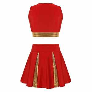 Ensembles d'uniformes de cheerleading imprimés pour femmes, très demandés, de haute qualité, pour la danse et les spectacles - Product Image 2