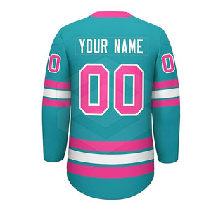 Maillot de hockey sur glace de haute qualité, nouvelle arrivée, personnalisable avec le nom de l'équipe, différentes couleurs, 100% polyester, logo personnalisé, chemises unisexes respirantes - Product Image 2