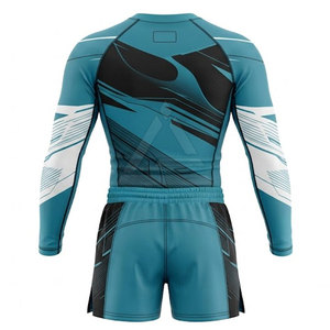 Custom MMA Rash Guard And Shorts Set With Professional <b>Athletic</b> Design Breathable Fabric For Fighting Fitness And Exercise Use - Product Image 2