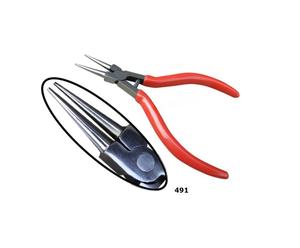 Pince à bec rond de 5 pouces en acier inoxydable de haute qualité avec ressort pour la fabrication de bijoux - Prix de gros bas - Product Image 1