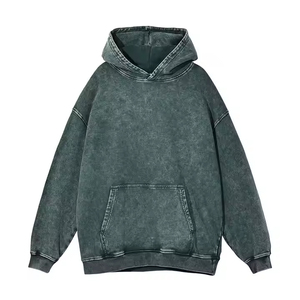 <span class=keywords><strong>Felpe</strong></span> con Cappuccio Personalizzate Plus Size, Lavaggio Acido, Vendita all'Ingrosso, Vestibilità Regolare, Tinta Unita, 100% Cotone, <span class=keywords><strong>Felpe</strong></span> Casual da <span class=keywords><strong>Uomo</strong></span> - Product Image 1