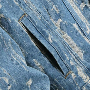 Blouson Bomber en Denim Noir Écologique le Plus Vendu pour Hommes avec Logo Personnalisé, Col Montant Hiver, 100% Coton - Product Image 6