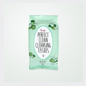 Cosmétiques pour le soin de la peau Prreti Korean Perfect Clean Daily Cleansing Tissues 30 feuilles Fabriqué en Corée Nettoyant visage - Product Image 1