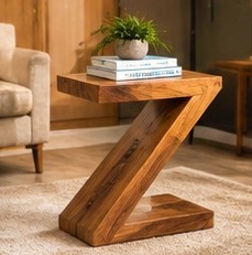 Geometric <b>Bamboo</b> Side <b>Table</b> Handcrafted Accent End <b>Table</b> Tabletop Waterproof Bohemian Furniture for Living Room - Product Image 1
