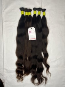 Extensiones de cabello de trama de piel preadherida Colección de mechones de cabello cosidos en tira de tela fina para aplicación de estilista - Product Image 5