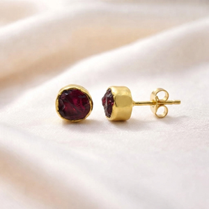 Wholesale Ratnarachit Minimalist Gold Plated Aqua Chalcedony Gemstone Wire Wrapped Stud <b>Earrings</b> Elegant <b>Fine</b> Jewelry for Women - Product Image 3