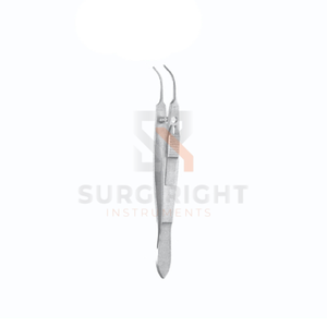 Pinza de Fijación Moody para Diestros, con Bloqueo, 1x2 Dientes, 0.5mm, Acero Inoxidable, Instrumento Oftalmológico para Cirugía Ocular, Certificación CE - Product Image 1