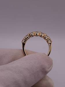 2.50 CT 7 Stone Lab Grown <b>Diamond</b> Gold Band <b>Ring</b> for Women | IGI Certified Luxury Wedding & Anniversary Stackable Bridal Jewelry - Product Image 6