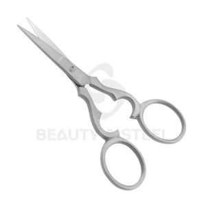 Professional Straight Cuticle Scissors with Decorative Heart-Shank Design and <b>Sandblasted</b> Matte Finish - Product Image 2