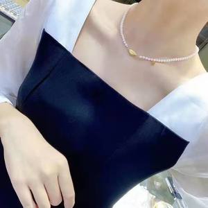 Collar de Plata Fina Cepillada Hecho a Mano Auténtico con Perla de Agua Dulce de Moda, Cierre Personalizado y Elegante, Marca Famosa - Product Image 4