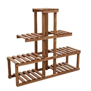 Estante de madera para plantas de varios niveles, diseño minimalista para uso en interiores con plantas verdes, soporte para flores de escritorio, juego de 3 - Product Image 3