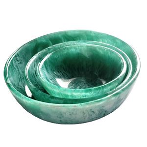 Tazón y Plato de Resina de Lujo para Servir, Apto para Lavavajillas, Diseño Europeo Moderno Personalizable para Uso en el Hogar y Fiestas - Product Image 1