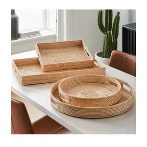 Plateau de service en rotin naturel, écologique, fait main, style et couleur personnalisés, prix compétitif, provenant d'une entreprise de qualité en Inde - Product Image 4
