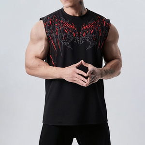 Tran Sports 2026 Spring Summer Customized Material 160g Heavyweight Breathable Quick Dry Eco-Friendly OEM Men's Tank Top Fitness - Product Image 1