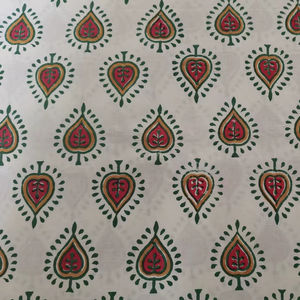 100% tela de algodón puro verde claro hermoso estampado Floral indio bloque de mano ropa de mujer para niños cubierta de niñas cortinas camisas - Product Image 1