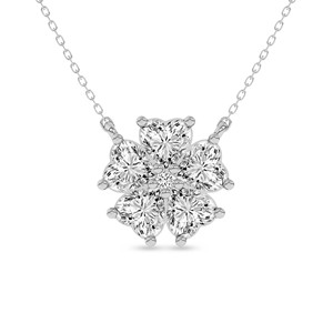 Joyería de diamantes cultivados en laboratorio de estilo moderno para damas, hermoso colgante de diamante con corte en forma de corazón y engaste de puntas, precio al por mayor. - Product Image 1