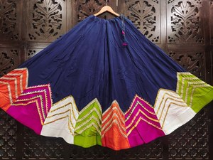 Purple Ethnic Dupatta <b>Shawl</b> Bombay Cotton Silk Georgette Border Women <b>Wedding</b> Party Scarf For Women - Product Image 5