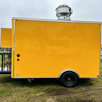 Remorque alimentaire compacte en acier inoxydable sur mesure, camion de restauration mobile léger pour glaces, bubble tea, café, à vendre aux États-Unis et en Europe