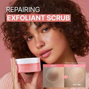 Gommage au sel exfoliant réparateur aux pétales bleus pour éliminer les peaux mortes, lisser la peau, soigner les pores et prendre soin des poils incarnés du visage - Product Image 3