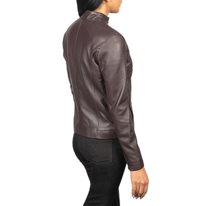 Women Leather Blazer <b>Jacket</b> Ladies Office Coat Genuine Leather Outerwear Wholesale Manufacturer Bulk - Product Image 2
