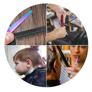 ชุดกรรไกรสีรุ้งสำหรับช่างตัดผมกรรไกรเหล็กคาร์บอนสูง6นิ้วสำหรับช่างตัดผมและสไตลิสต์ - Product Image 5