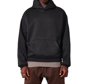 2024 recién llegados hombres diseño personalizado 100% algodón invierno pulóver Sudadera con capucha patrón sólido estampado con bolsillo liso teñido nuevo estilo - Product Image 1