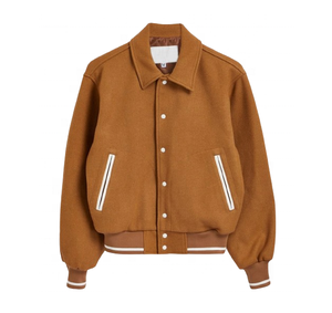 OEM personalizado bordado ropa de calle parche Chenille Letterman lana Varsity chaqueta para los hombres de béisbol universitario - Product Image 1